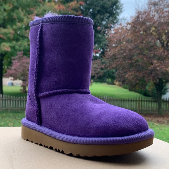 UGG Classic ll Boots TODDLER Girls Purple Wool new - Picture 2 of 8